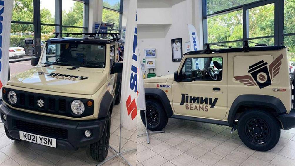 Mới đây, Suzuki GB kết hợp với Coffee Latino để tạo nên chiếc xe Suzuki Jimny Beans 2021 siêu độc đáo