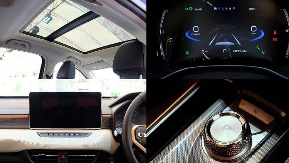 Haval Jolion 2022 được trang bị ghế bọc da màu be hoặc đen, bảng đồng hồ kỹ thuật số 7 inch, màn hình thông tin giải trí dạng cảm ứng 12,3 inch