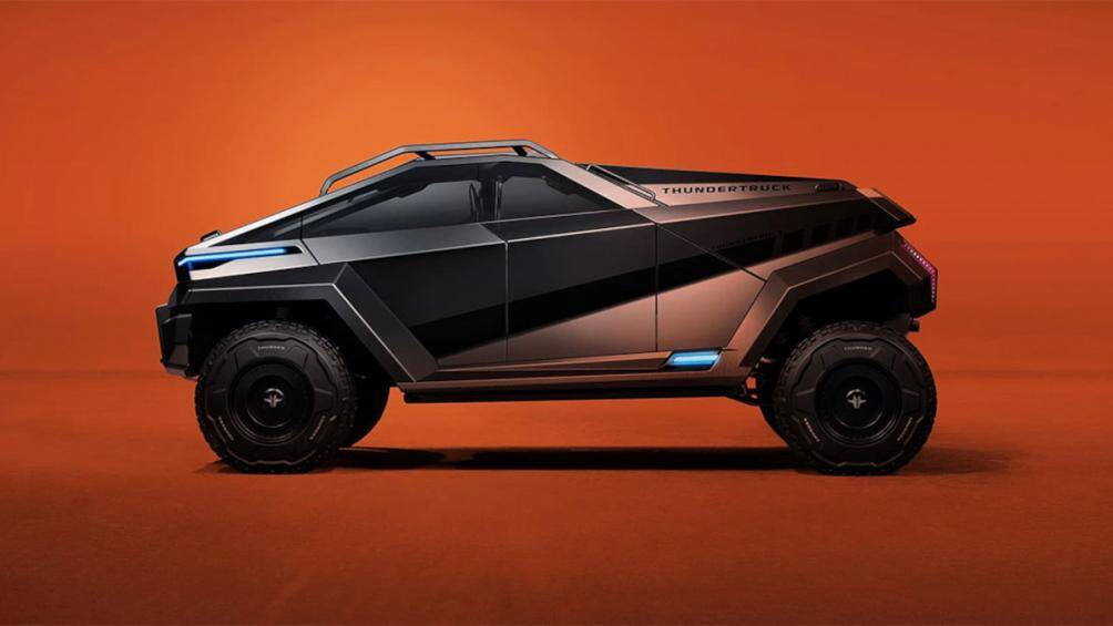 Thundertruck là một mẫu bán tải đa chức năng, chạy điện hoàn toàn, có thể biến hình và được thiết kế với tư duy đột phá mọi giới hạn