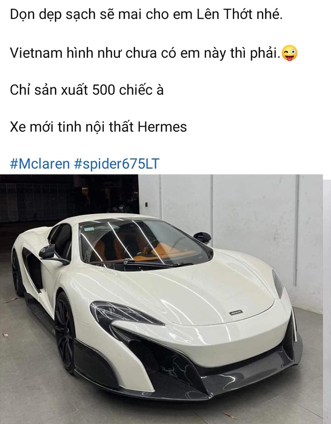 Mới đây, một đơn vị nhập khẩu xe tại TP.HCM đã chia sẻ hình ảnh và thông tin chiếc McLaren 675LT