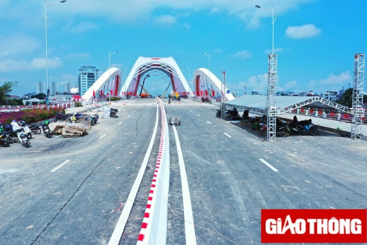 Cầu Rào được xây bằng thép, bê tông cốt thép và bê tông cốt thép dự ứng lực với nhịp chính là vòm thép với biểu tượng “cánh sóng vươn xa”. Cầu chính dài khoảng 456,5m, rộng 30,5m, gồm 3 vòm thép và 6 nhịp dẫn, quy mô 4 làn xe cơ giới, 2 làn xe hỗn hợp, dải phân cách, dải an toàn, vỉa hè hai bên