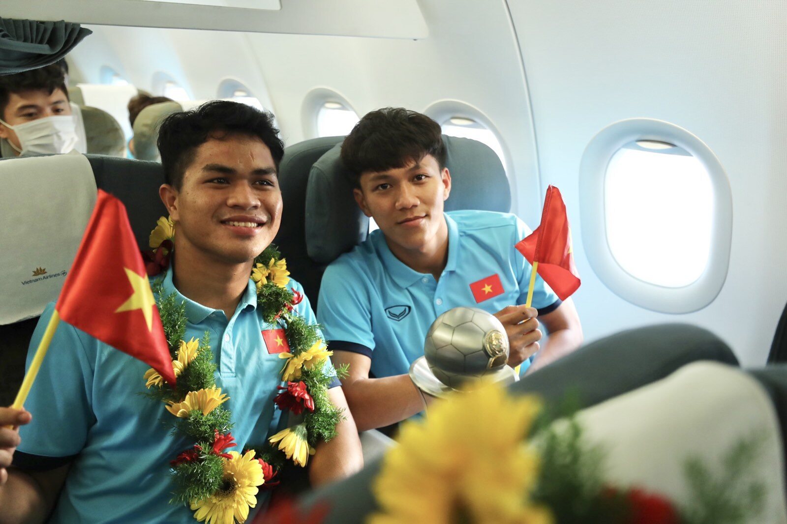 Niềm vui của các cầu thủ.