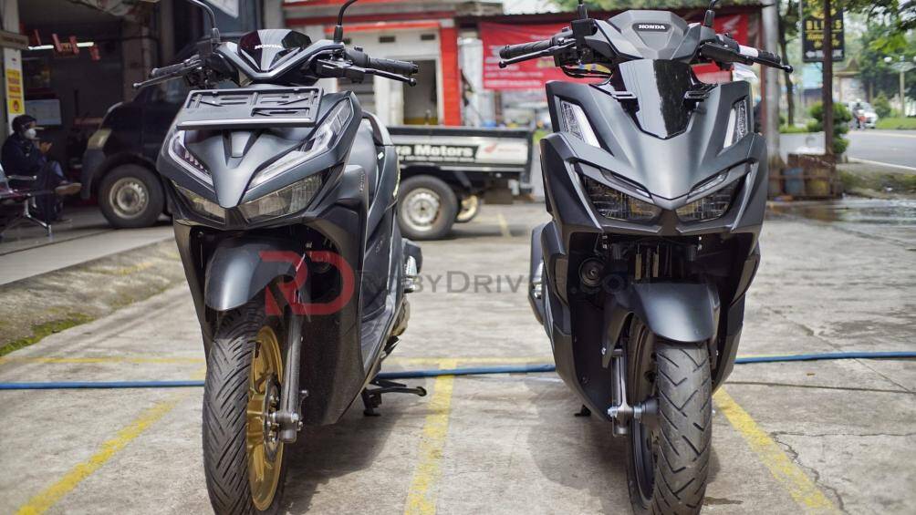 Honda Vario 160 nhìn sắc nét và thể thao nhờ có các tấm ốp thân sắc cạnh và mặt trước rất ấn tượng
