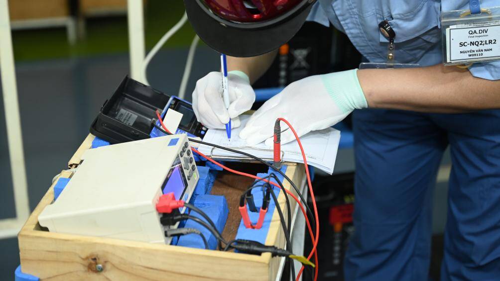 Sau khi thử nghiệm vận hành, nhân viên sẽ ghi lại các thông tin