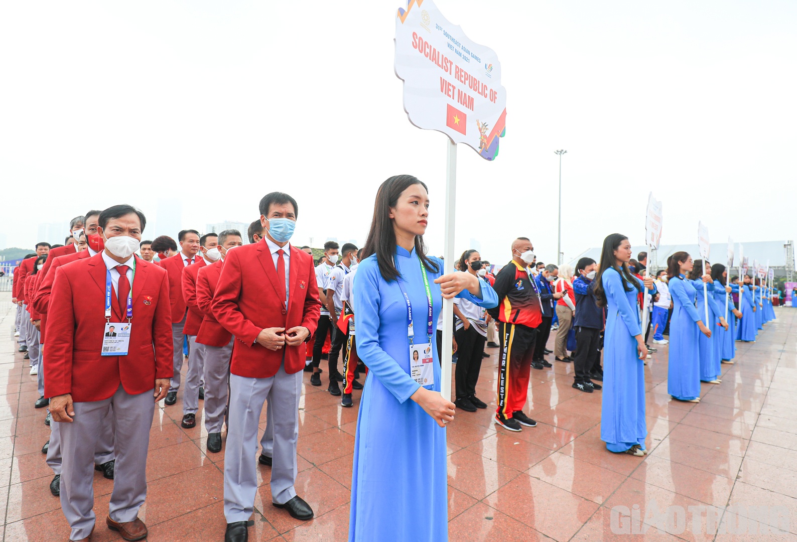 Lễ thượng cờ SEA Games 31 được tổ chức lúc 9h sáng 11/5 tại phía trước khu vực khán đài B Sân vận động Quốc gia Mỹ Đình.