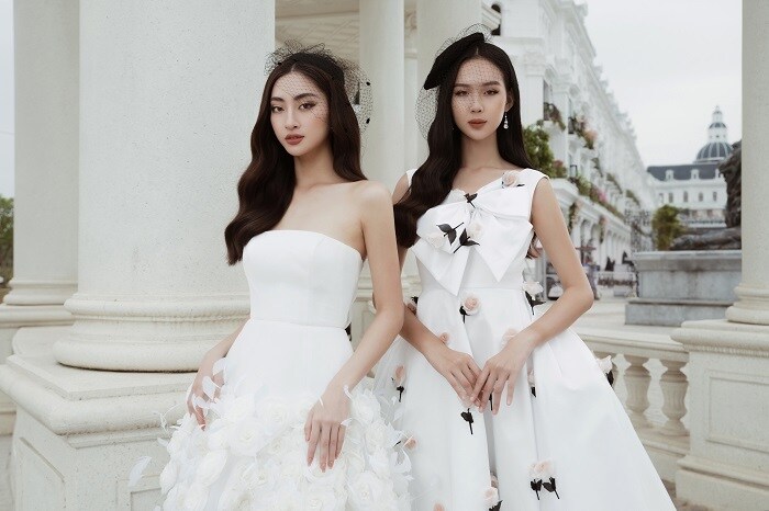 Lương Thùy Linh sở hữu chiều cao 1m78 cùng đôi chân dài "trứ danh" 1m22, khi đứng cạnh Bảo Ngọc, cô lại trở nên "thấp bé".