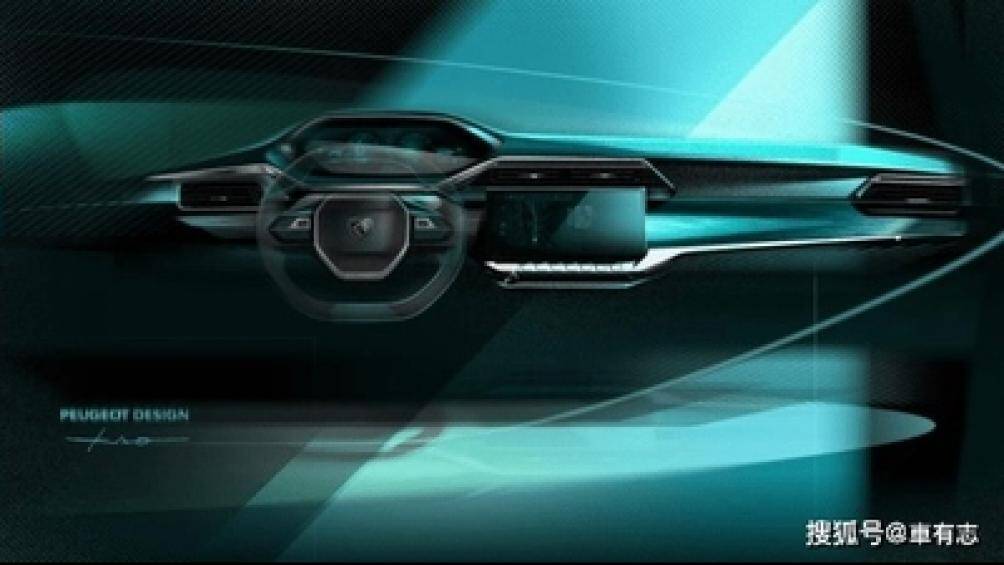 Nội thất Peugeot 408 2022 với vô lăng 2 chấu vát đáy thể thao, tích hợp phím chức năng và bảng đồng hồ kỹ thuật số cùng màn hình giải trí LCD