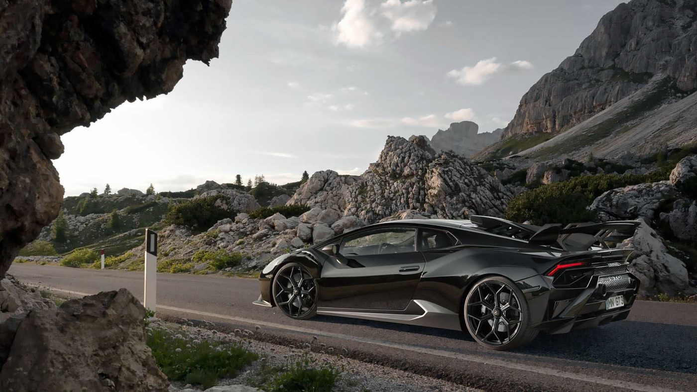 Chiếc Lamborghini này được trang bị bộ mâm 6 chấu kép với khóa tâm center lock có kích thước 20 inch và 21 inch