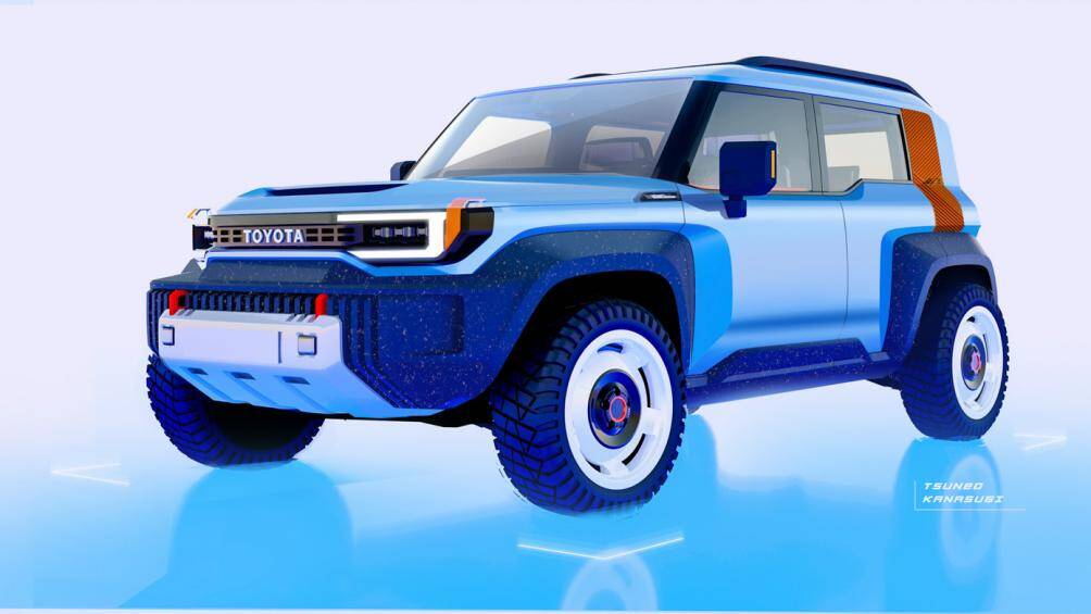Để nhấn mạnh đặc tính địa hình của Compact Cruiser EV, các nhà thiết kế cũng bổ sung những tấm cản ốp chống va đập, lốp gai, khoảng sáng gầm lớn