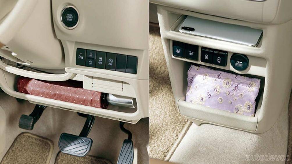 Xe cũng không có phanh tay điện tử và tính năng tự động giữ phanh tạm thời, thay vào đó là phanh tay chỉnh cơ truyền thống