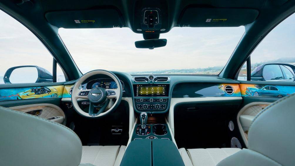 Những chi tiết ốp nội thất cơ bản bên trong xe được thay thế bằng các tấm ốp được khắc họa hình ảnh các mẫu xe đặc biệt