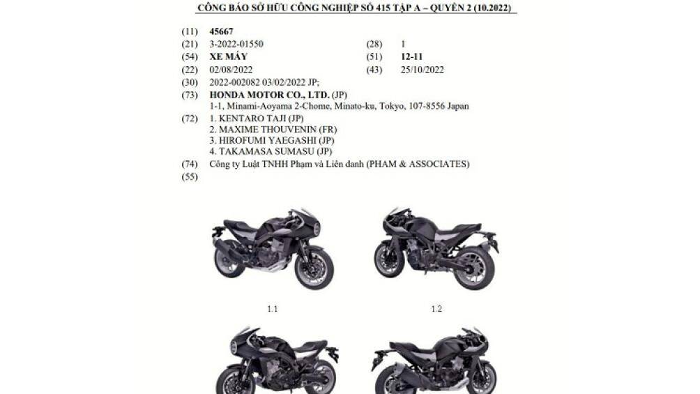 Honda Hawk 11 bản café racer là mẫu mô tô mới của hãng xe Nhật Bản vừa được đăng ký bảo hộ kiểu dáng công nghiệp tại Việt Nam