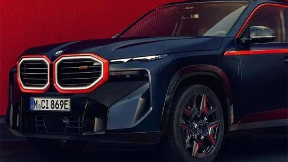 BMW XM Label Red sẽ sở hữu đường viền màu đỏ quanh lưới tản nhiệt dạng quả thận, bao quanh logo "XM" và các cửa sổ dọc theo thân xe