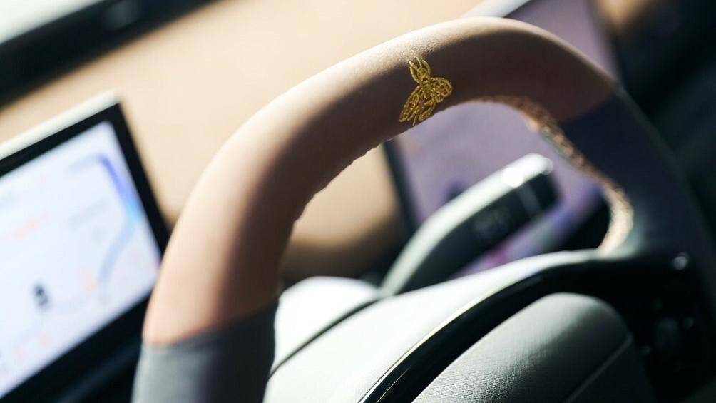 Chery Unbounded Pro Gucci được trang bị nội thất bọc da, phối 2 màu đen và nâu. Từ ghế, vô lăng, mặt táp-lô cho đến tapi cửa đều được phối 2 màu