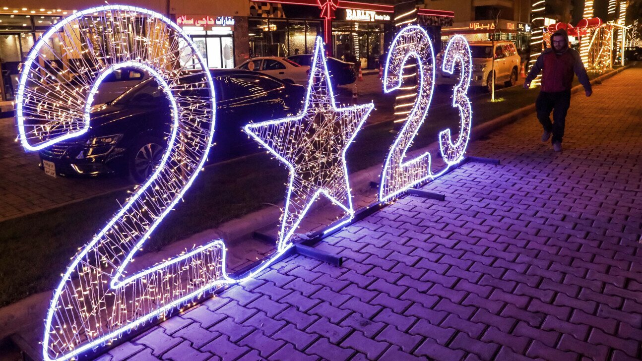 Khung cảnh chào đón năm mới tại Iraq ngày 29/12. Ảnh - AFP