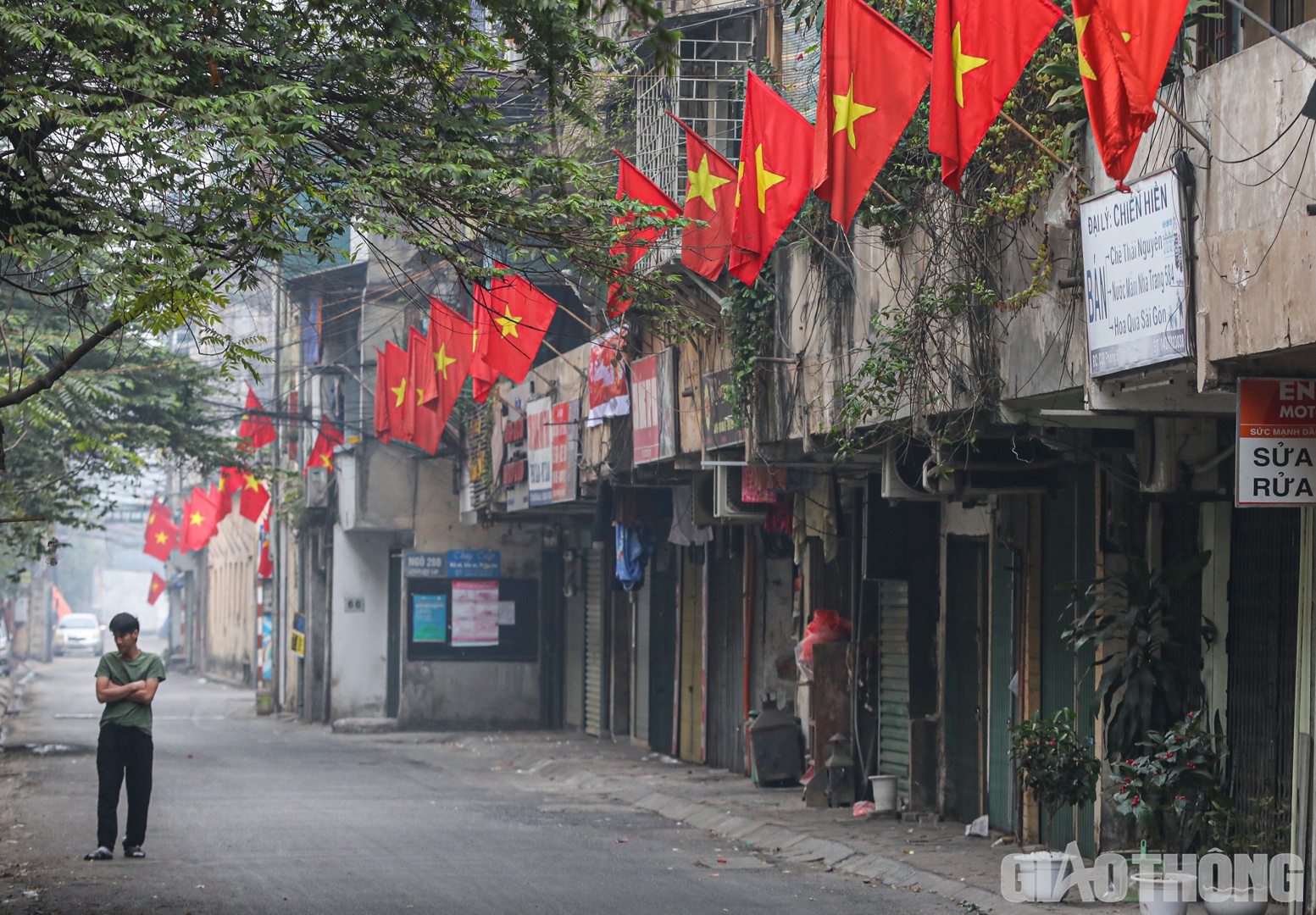 Vẻ bình yên ở một góc phố Trần Quý Cáp (quận Đống Đa).