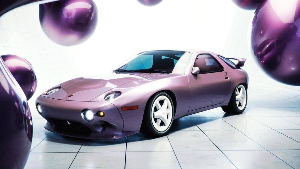 Mẫu xe Porsche Nebula 928 được nghệ sĩ Daniel Arsham lấy cảm hứng từ phong trào thẩm mỹ Y2K từ những năm 2000