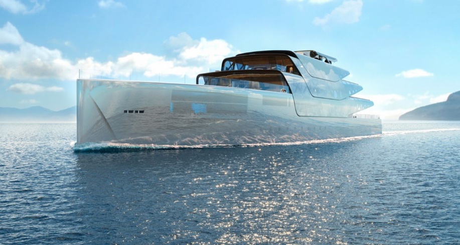 “Tôi được truyền cảm hứng để thiết kế con tàu giống như những đám mây trôi bồng bềnh trên mặt biển khi đi nghỉ tại bãi biển ở Hy Lạp. Tôi muốn tạo ra du thuyền gần gũi với biển cả, thiên nhiên hết mức có thể và muốn tôn vinh thiên nhiên qua việc thiết kế một con tàu tàng hình, hòa lẫn vào cảnh quan xung quanh”, ông Forakis cho biết. Ảnh - Jozeph Forakis