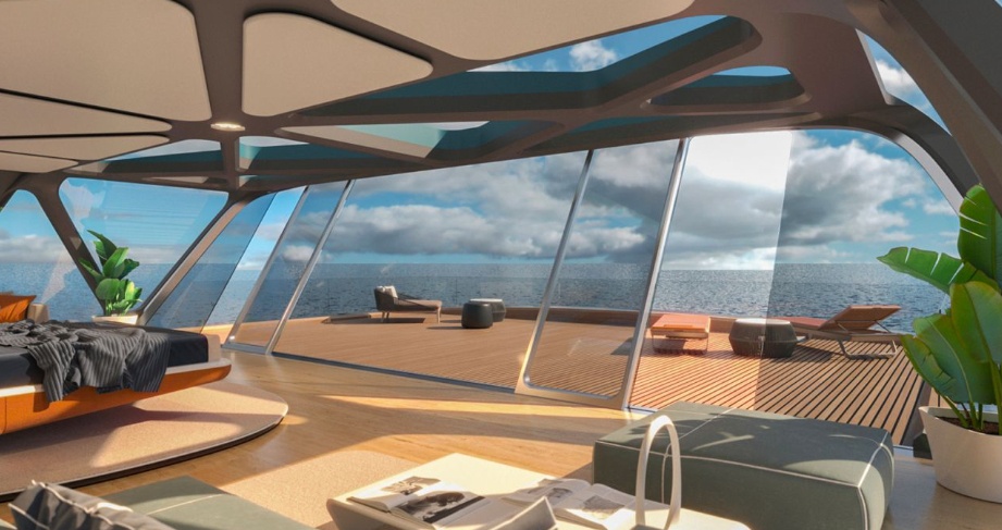 “Tàu Pegasus là ý tưởng hoàn toàn có thể thực hiện được trong tương lai gần của ngành công nghiệp du thuyền khi chúng ta hướng tới tương lai bền vững mà ở đó, con người và máy móc sống hòa điệu thay vì cạnh tranh”, theo ông Forakis. Ảnh - Jozeph Forakis