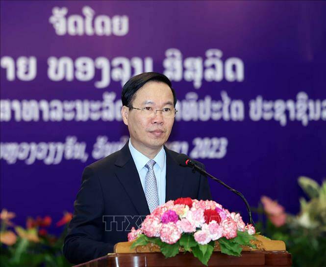 Chủ tịch nước Võ Văn Thưởng phát biểu tại tiệc chiêu đãi.