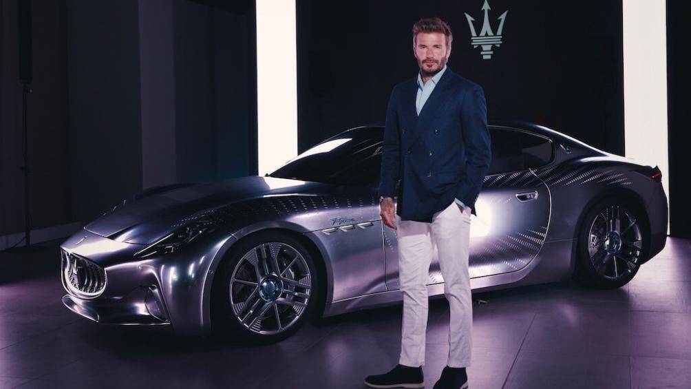 Siêu sao bóng đá David Beckham đã tham dự lễ kỷ niệm 75 năm ngày sinh nhật Maserati GranTurismo tại tuần lễ thời trang Milan 2023