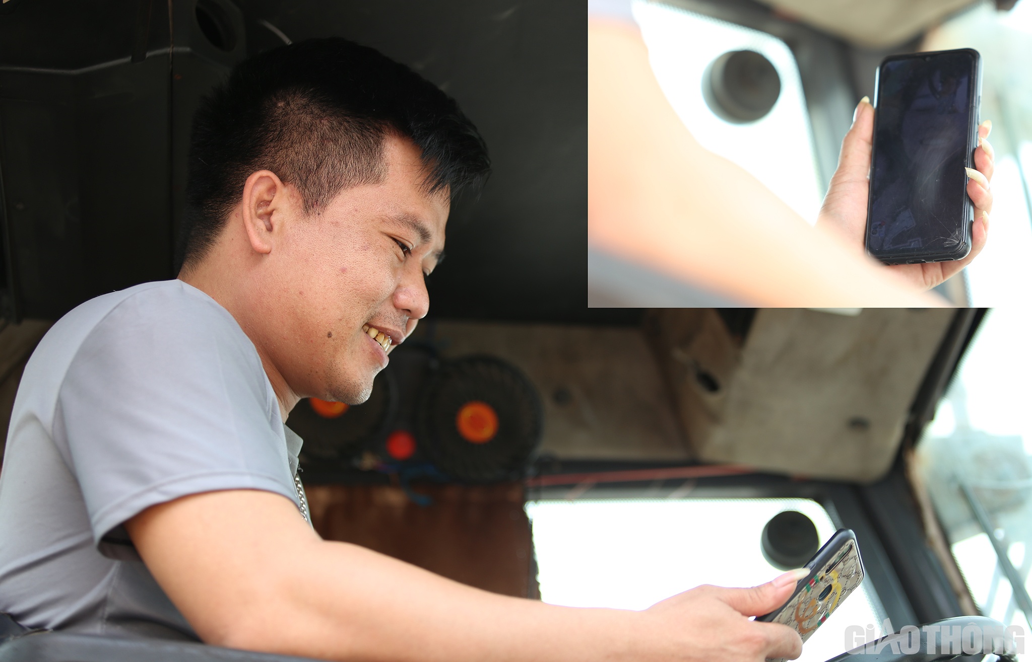 Tranh thủ ít phút nghỉ giải lao, công nhân lái máy lu Phan Chính Hào (SN 1987, ở huyện Tân Kỳ, Nghệ An) gọi video qua ứng dụng zalo cho vợ. Câu nói đầu tiên là lời xin lỗi của người đàn ông trẻ dành cho vợ con vì ngày lễ mà không về bên gia đình. Trao đổi với vợ mấy câu, anh Hào dặn 2 con (14 và 9 tuổi) ở nhà phải nghe lời mẹ và nhớ tranh thủ học bài…