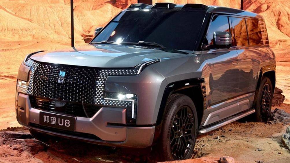 Xe sở hữu thiết kế riêng của thương hiệu YangWang như lưới tản nhiệt hình chữ nhật đóng kín với mắt lưới dạng ma trận