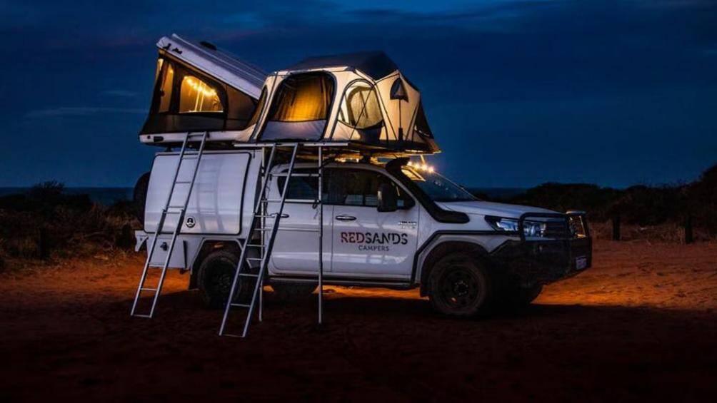 Thông số kỹ thuật của xe cắm trại chạy điện Toyota Hilux vẫn chưa được Redsands công bố