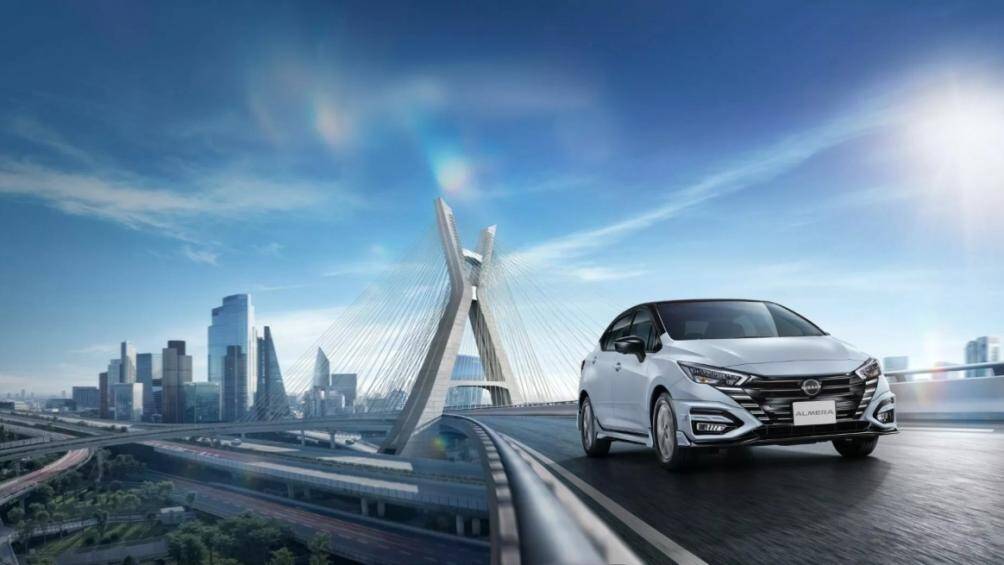 Nissan Almera 2023 sở hữu giao diện mới với lưới tản nhiệt V-Motion