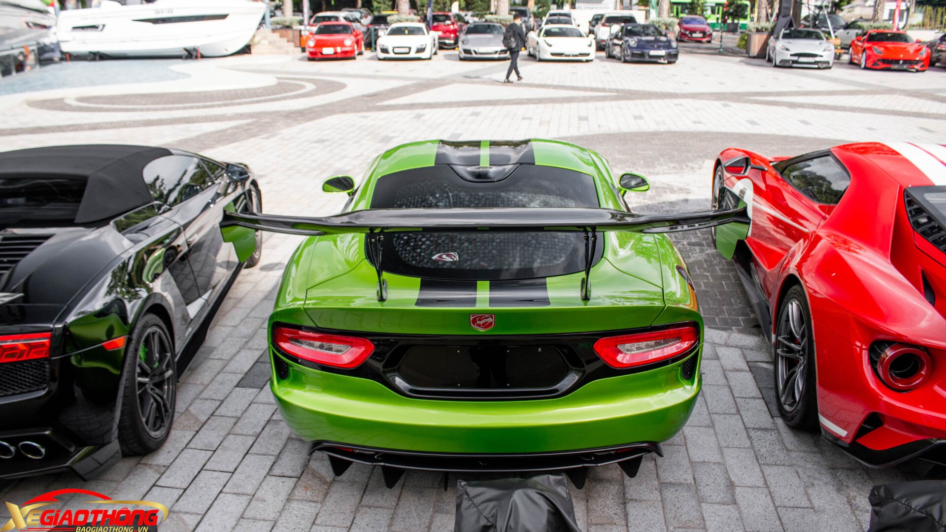 Đuôi xe trang bị đèn hậu LED và bộ chia gió lớn ở cản sau. Dodge Viper ACR Snakeskin Edition được trang bị hệ thống treo của Bilstein có thân làm bằng nhôm, cho phép người dùng có thể lựa chọn 10 chế độ khác nhau, đồng thời nâng hạ gầm xe trong khoảng 7,6cm