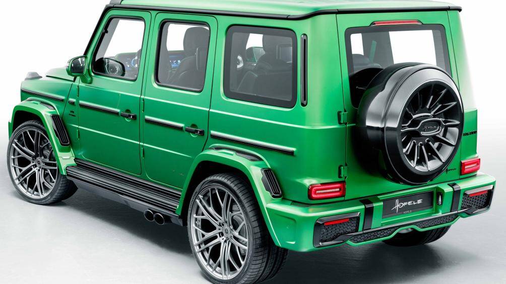 Cản sau của Mercedes-AMG G63 Hofele Evolution HG800 cũng được làm mới với thiết kế cứng cáp và bắt mắt hơn. Tất cả đều làm từ carbon