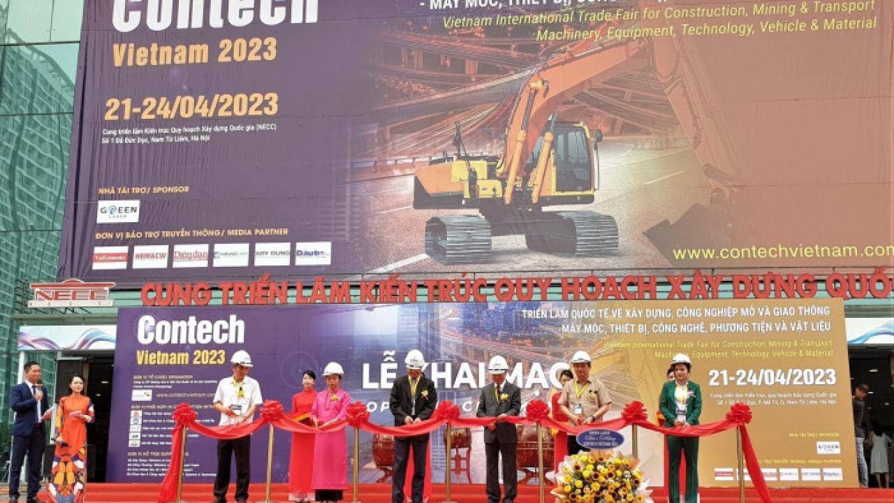 Khai mạc triển lãm Contech Vietnam 2023 về xây dựng, mỏ và giao thông