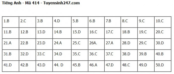 Đáp án đề thi môn Tiếng Anh THPT Quốc gia 2023 Full mã đề- Ảnh 14.