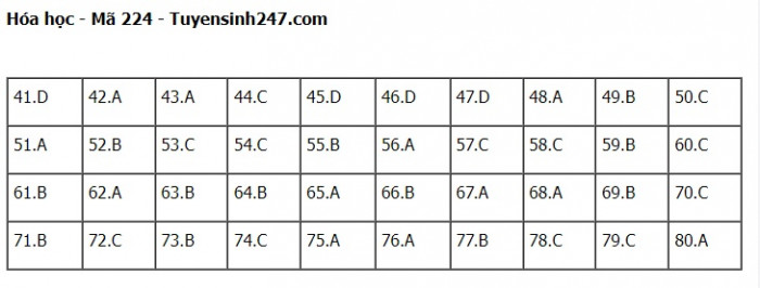 Gợi ý đáp án môn Hóa mã đề 224 tốt nghiệp THPT Quốc Gia 2023- Ảnh 1.