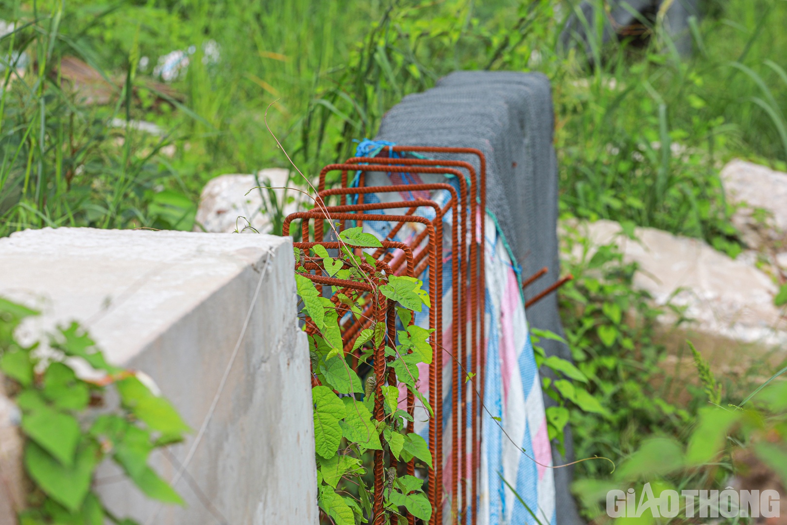 Một số hạng mục của dự án đã hoen gỉ do phơi mưa, nắng trong thời gian dài.