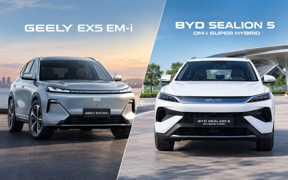Ô tô PHEV tầm 700 triệu đồng, chọn Geely EX5 hay BYD Sealion 5?