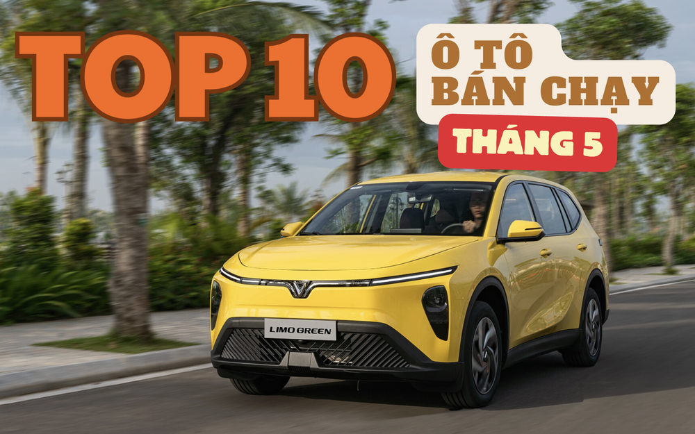 Ô tô bán chạy tháng 5: Xe điện tiếp tục chiếm sóng