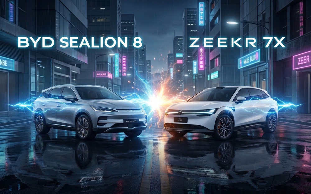 Phân khúc xe điện cỡ lớn: BYD Sealion 8 và Zeekr 7X có gì khác biệt?