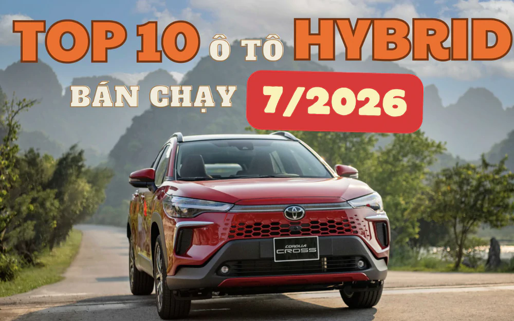 TOP 10 ô tô hybrid bán chạy nhất tháng 7: Toyota dẫn đầu