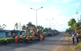 Thi công đảm bảo an toàn giao thông đường Hồ Chí Minh đoạn Quảng Ngãi - Gia Lai