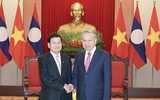 Tổng Bí thư Tô Lâm chúc mừng Tổng Bí thư Đảng Nhân dân cách mạng Lào