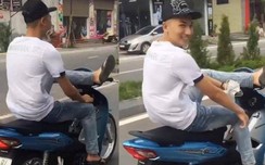 Hải Dương: Nam thanh niên lái xe bằng chân bị xử phạt