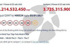 Kết quả xổ số Vietlott 5/1/2021: Một người may mắn trúng giải khủng