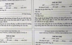 Người dân TP Hải Dương được phát "thẻ đi chợ" mua đồ dùng thiết yếu