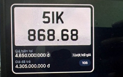 Biển số 51K-868.68 bất ngờ chốt mức hơn 6,8 tỷ khi đấu giá lại