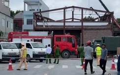 Sập mái nhà đang thi công ở Thái Bình, 8 người thương vong