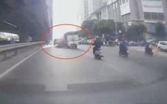 Truy tìm tài xế ô tô cố tình tông ngã xe máy rồi bỏ chạy