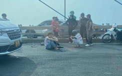 Hãi hùng xe máy đi ngược chiều gây tai nạn liên hoàn trên cầu Nhật Tân