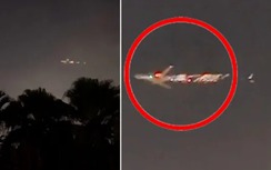 Vừa cất cánh, động cơ máy bay Boeing bốc cháy dữ dội