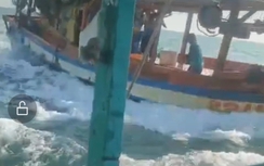 Xuất hiện clip tàu cá ở Cà Mau đâm vào phương tiện khác trên biển